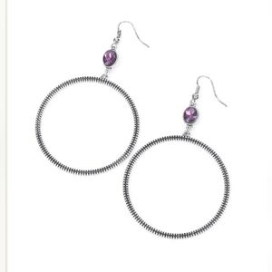 Paparazzi Work That Circuit Purple Earrings